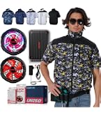 Amazon.co.jp: 空調作業服 ファン バッテリー セット 24V超高出力 静音
